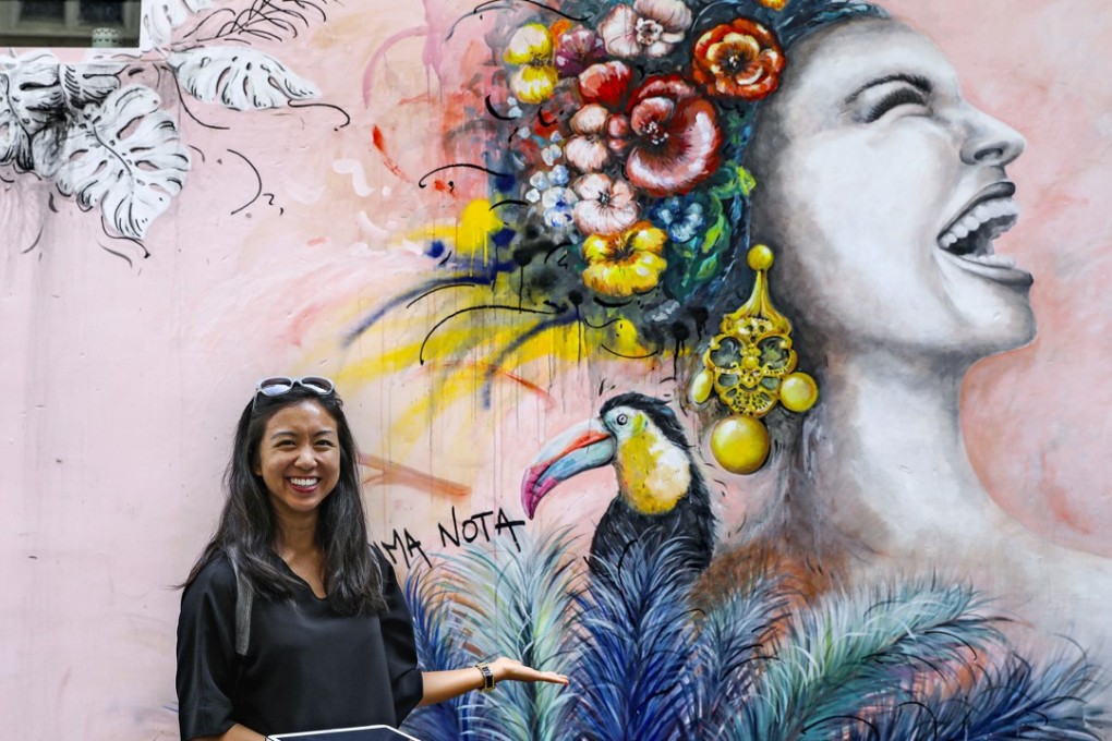 Street art tour guide Diana Chen in Central. Photo: Sam Tsang