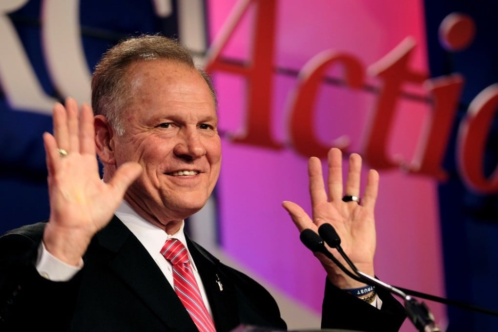 Former Alabama Supreme Court Chief Justice Roy Moore is being accused of sexual assault of a 14-year old girl, a charge he denies. Photo: Reuters