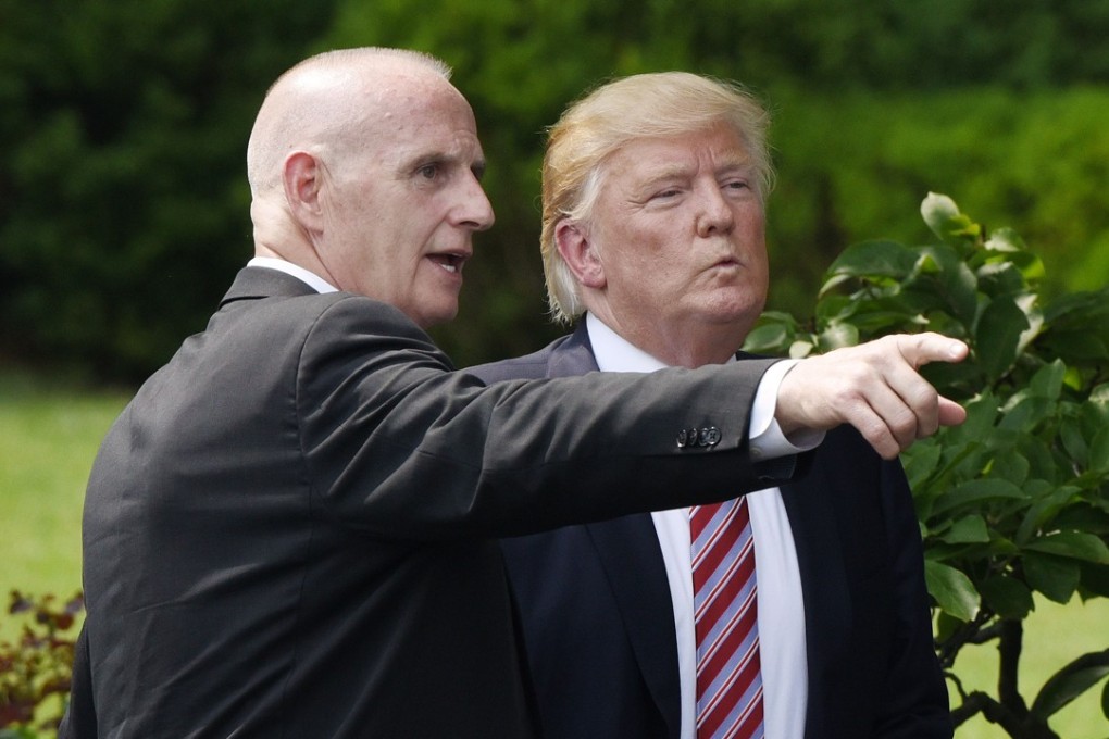Keith Schiller with US President Donald Trump. Photo: TNS