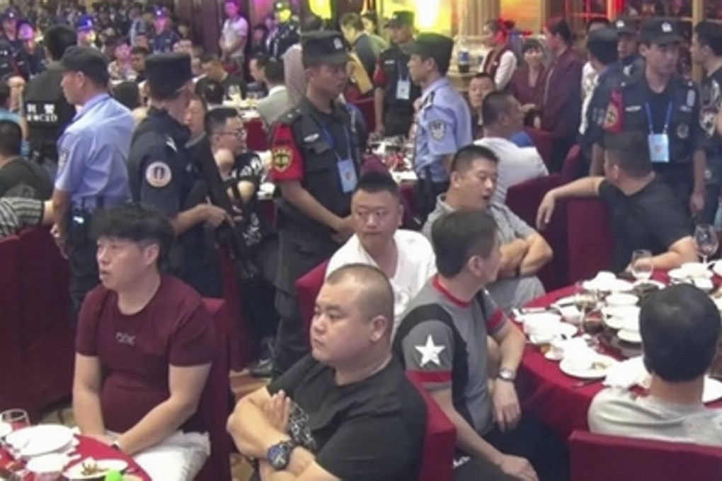 Police raid a wedding banquet in Shenzhen. Photo: Handout