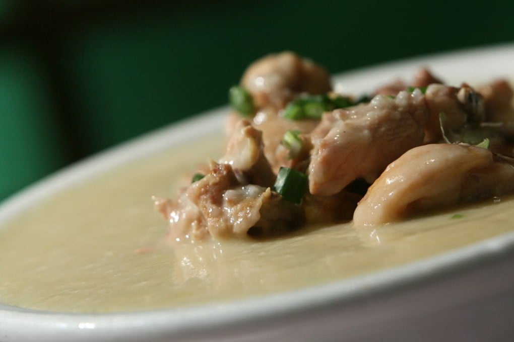 A bowl of chicken congee. Picture: SCMP