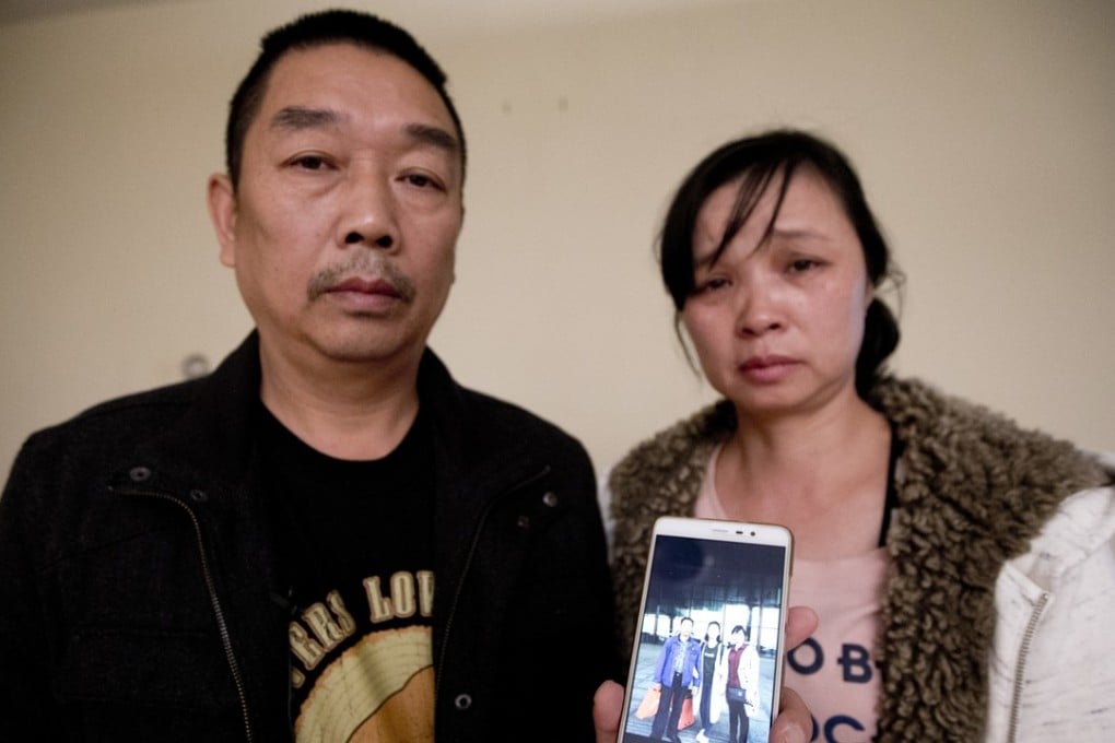 Zhang Ronggao and Lifeng Ye, the parents of Zhang Yingying, who went missing in June while studying at the University of Illinois in the US, said they are reluctantly returning to China. A man has been arrested on suspicion of Zhang’s murder, but has yet to be tried. Photo: AP