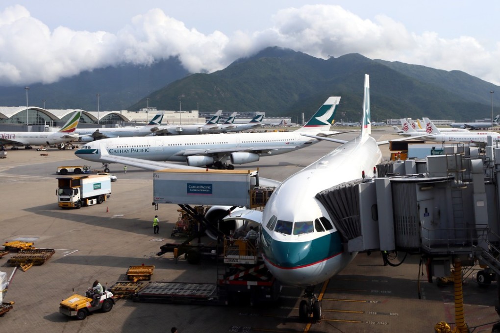 A Cathay Pacific plane at Hong Kong International Airport. Photo: Xinhua