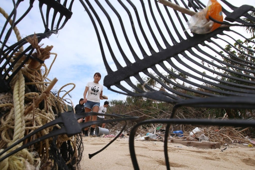 Domestic waste washes ashore at the Soko Islands year-round, the green group WWF Hong Kong said. Photo: K. Y. Cheng