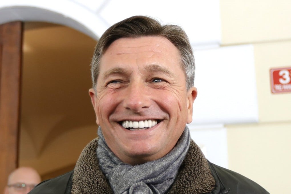 Dubbed the ‘Instagram president’ by the media, former model Borut Pahor hiked around the country to campaign for re-election, chatting to supporters and posting photos and videos to his 40,000 Instagram fans. Photo: EPA