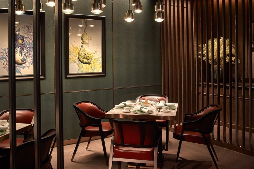 The interior of Ying Jee Club, a high-end high-end Cantonese restaurant in Central.
