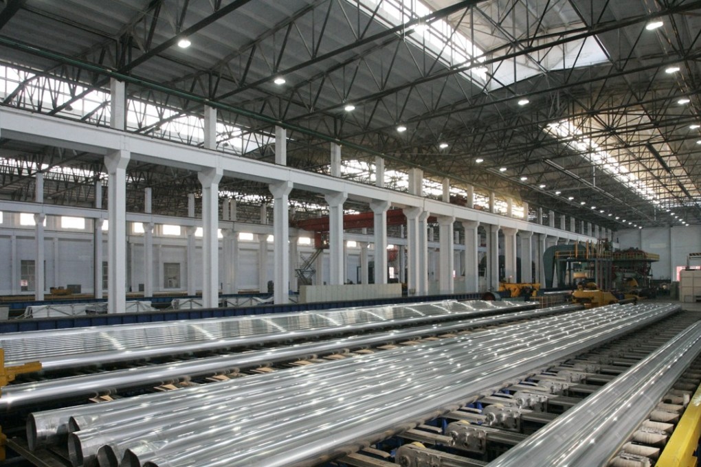 An aluminium extrusion products factory of China Zhongwang. Photo: SCMP