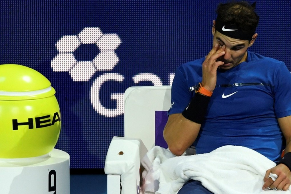 Rafael Nadal’s knee problems flared up again at the recent Paris Masters. Photo: Reuters