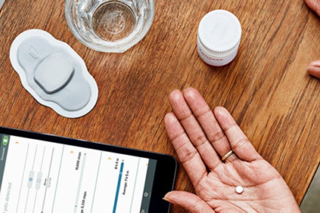 File photo of a ‘smart pill’ that includes a tracking device the size of a grain of sand. Photo: Proteus Digital Health