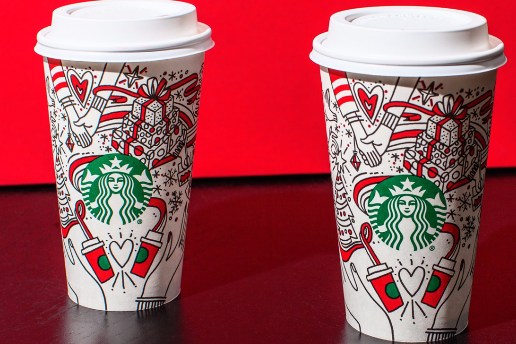 Starbucks' holiday cups. Photo: Hollis Johnson/Business Insider