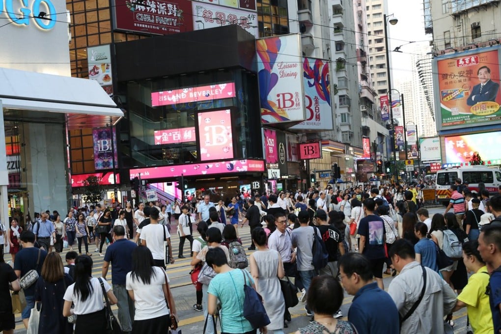 Hong Kong’s Causeway Bay is the world’s second most expensive retail district in the world for the second straight year, according to Cushman & Wakefield. Photo: Sam Tsang
