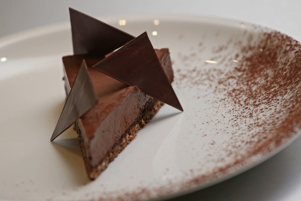 Tarte au chocolat at Terroir Parisien, chef Yannick Alleno’s Hong Kong restaurant in the Landmark Prince’s, Central. Photo: David Wong