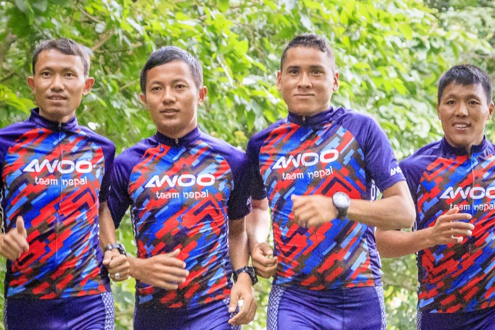 AWOO Team Nepal (from left) Purna Tamang, Tirtha Tamang, Samir Tamang and Bed Sunuwar are focused on coming first. Photo: Claus Rolff