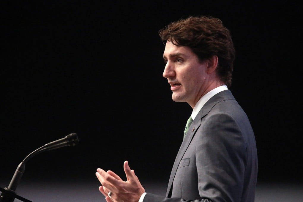 Canadian Prime Minister Justin Trudeau addresses a press conference at the media centre of the 31st Asean summit in the Philippines. He was the only leader to raise human rights abuses with Philippine President Rodrigo Duterte. Photo: Xinhua