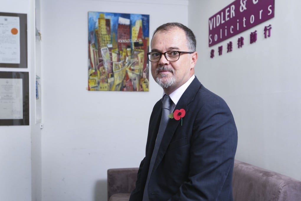 Briton Michael Vidler has worked as a lawyer in Hong Kong since the 1990s. Photo: Xiaomei Chen