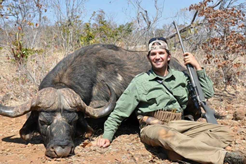 Donald Trump Jr. with a buffalo he killed on a trip to Zimbabwe in 2011. Photo: Hunting Legends