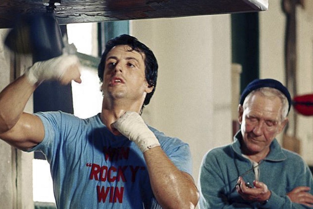 Sylvester Stallone (left) and Burgess Meredith (right) in the film Rocky in 1976. Photo: Handout