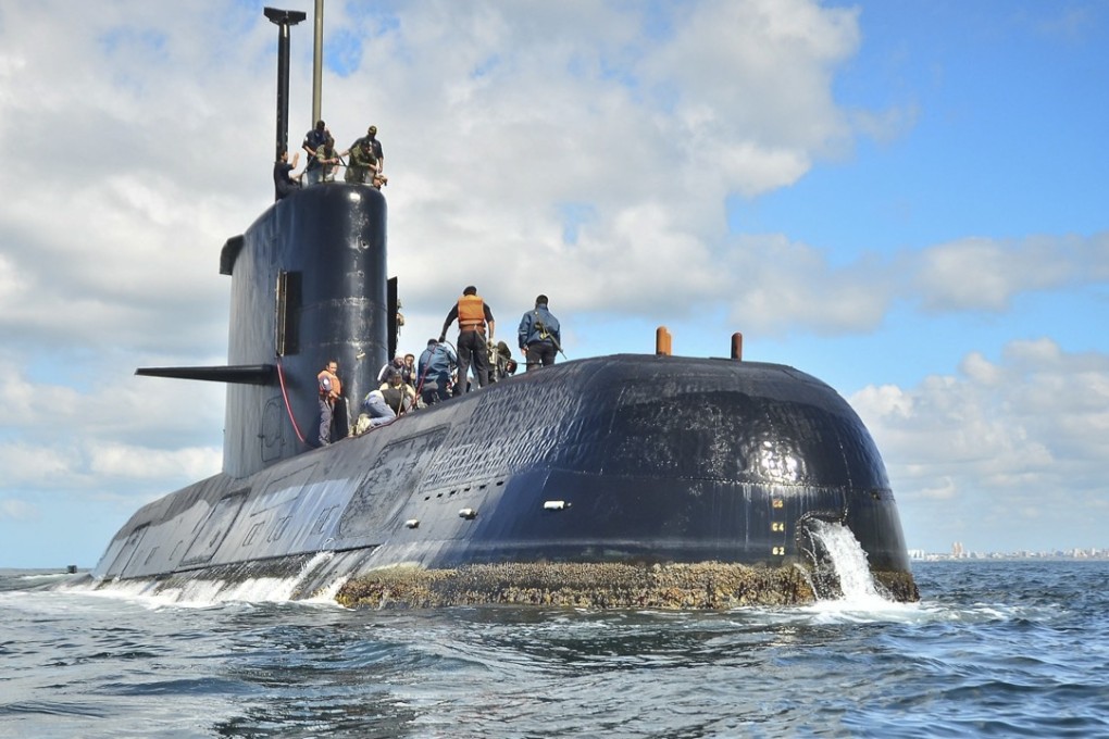 An ARA San Juan, a German-built diesel-electric vessel, near Buenos Aires, Argentina. Photo: AP
