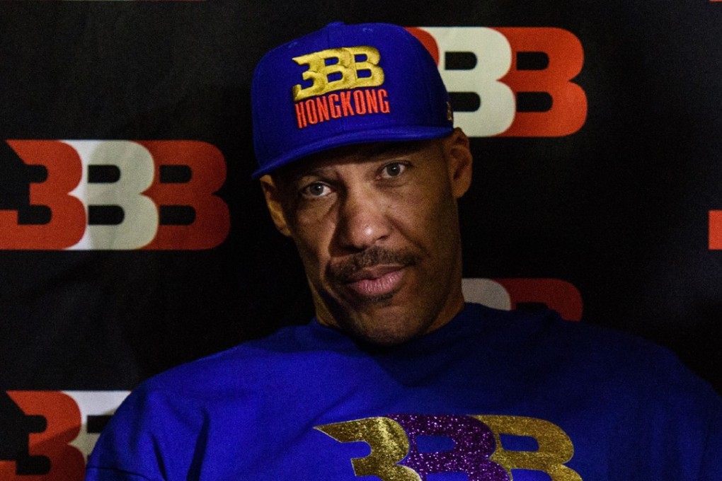 LaVar Ball attends a promotional event for his Big Baller Brand company in Hong Kong. Photo: AFP