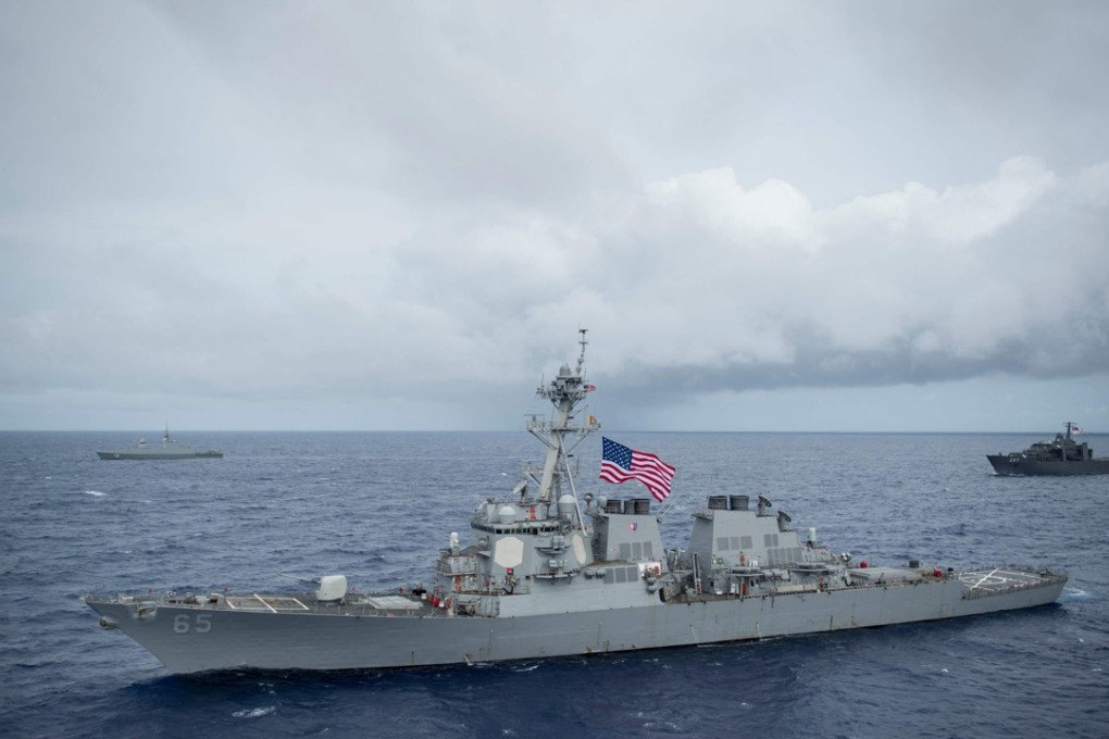The guided-missile destroyer USS Benfold. File photo: AFP