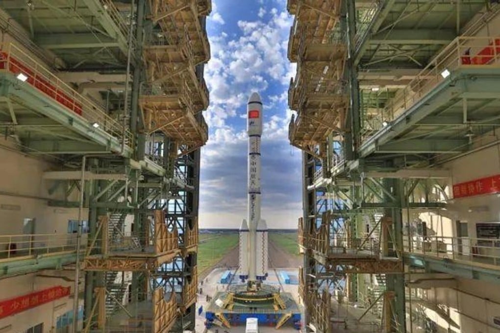 Long March 2 rocket carries Chinese space laboratory Tiangong-2 in an mission. Undated Handout.