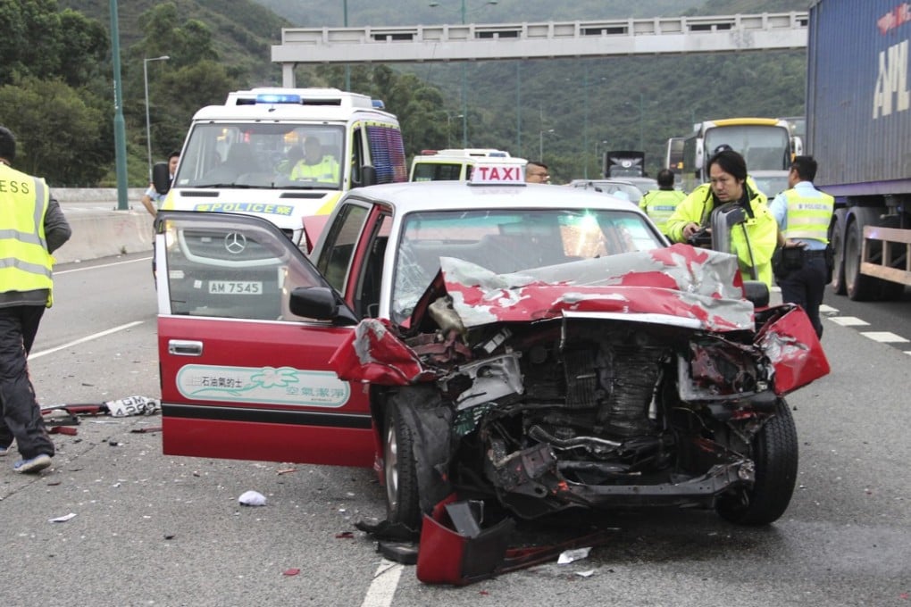 The accident took place on North Lantau Highway near Sunny Bay early Sunday. Photo: Handout