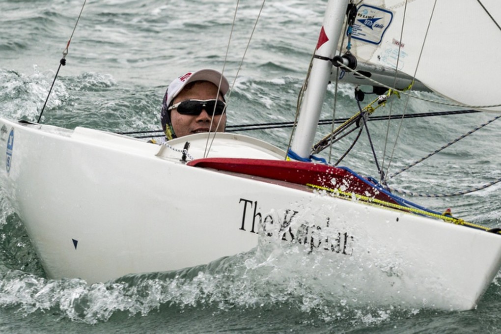 Foo Yuen-wai during the Around the Island Race. Photo: Royal Hong Kong Yacht Club/Guy Nowell