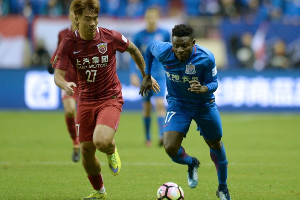 Shanghai Shenhua’s Obafemi Martins gave his side the edge in the Chinese FA Cup final first leg win over rivals Shanghai SIPG. Photo: AFP