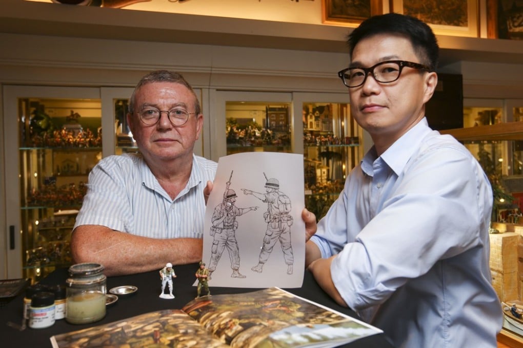 Co-founder of King & Country, Andy Neilson (left) and master painter Angus Wong Kee-cheong at King & Country. Photo: Xiaomei Chen