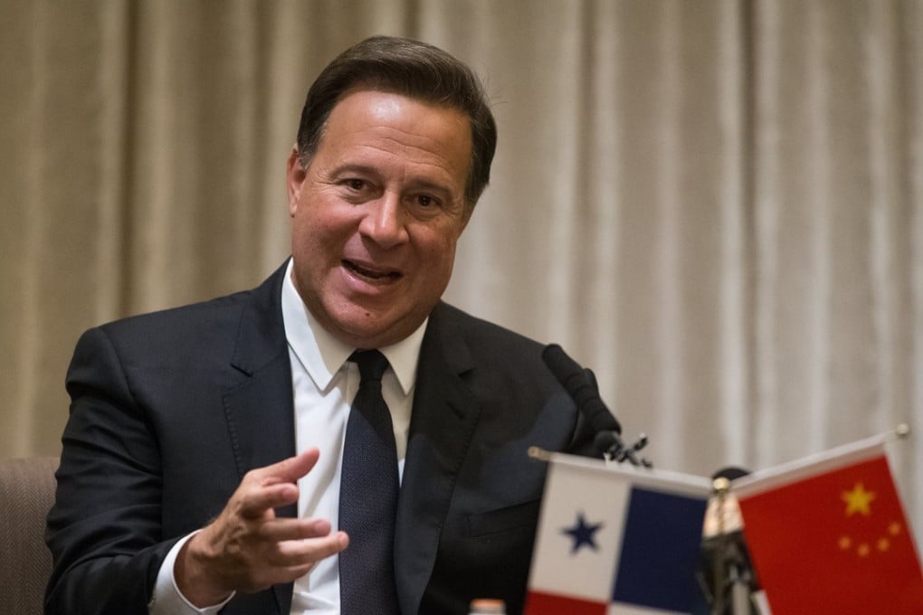 Panama's president Juan Carlos Varela speaks to the media in Beijing during a state visit to China on November 20, 2017. Photo: EPA