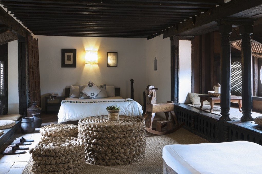 The Baithak, a deluxe room at the Peacock Guest House, overlooks Dattatreya Square, in Bhaktapur, Nepal.