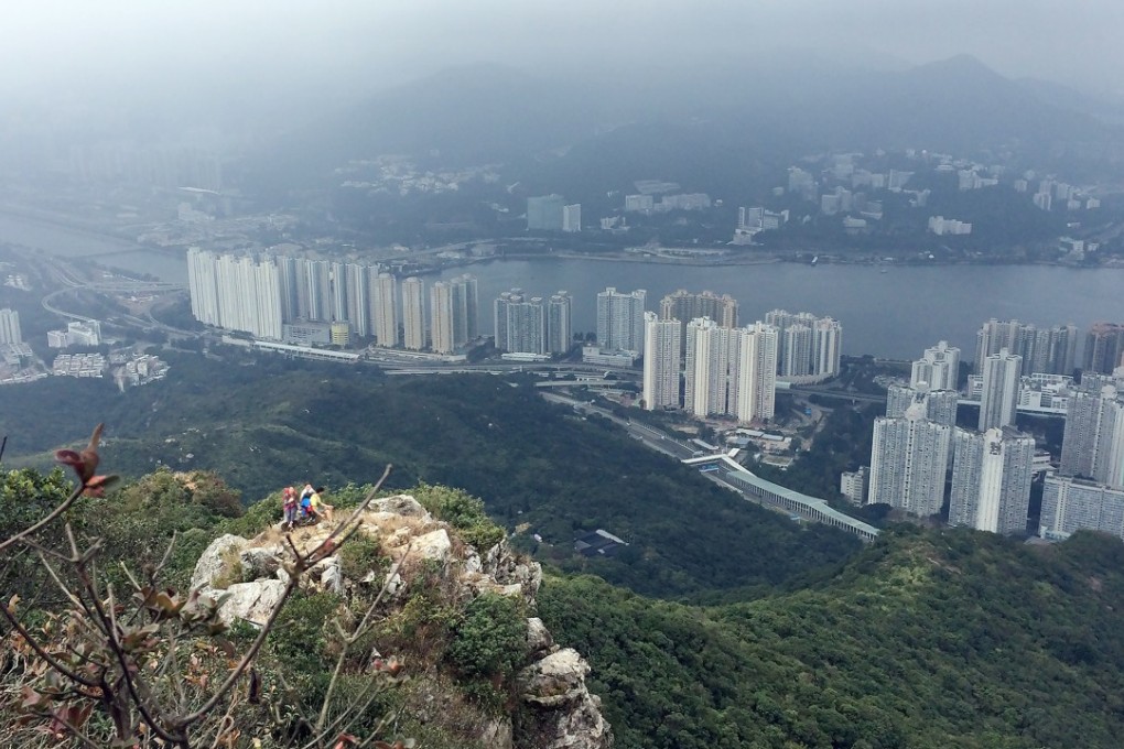 The Tiu Shau Ngam mountain ridge, with the Ma On Shan residential area in the background. A recent suggestion for alleviating Hong Kong’s shortage of land for housing involves freeing up space at a sewage treatment plant by diverting it into newly created caverns in a Ma On Shan mountain. Photo: Stanley Shin