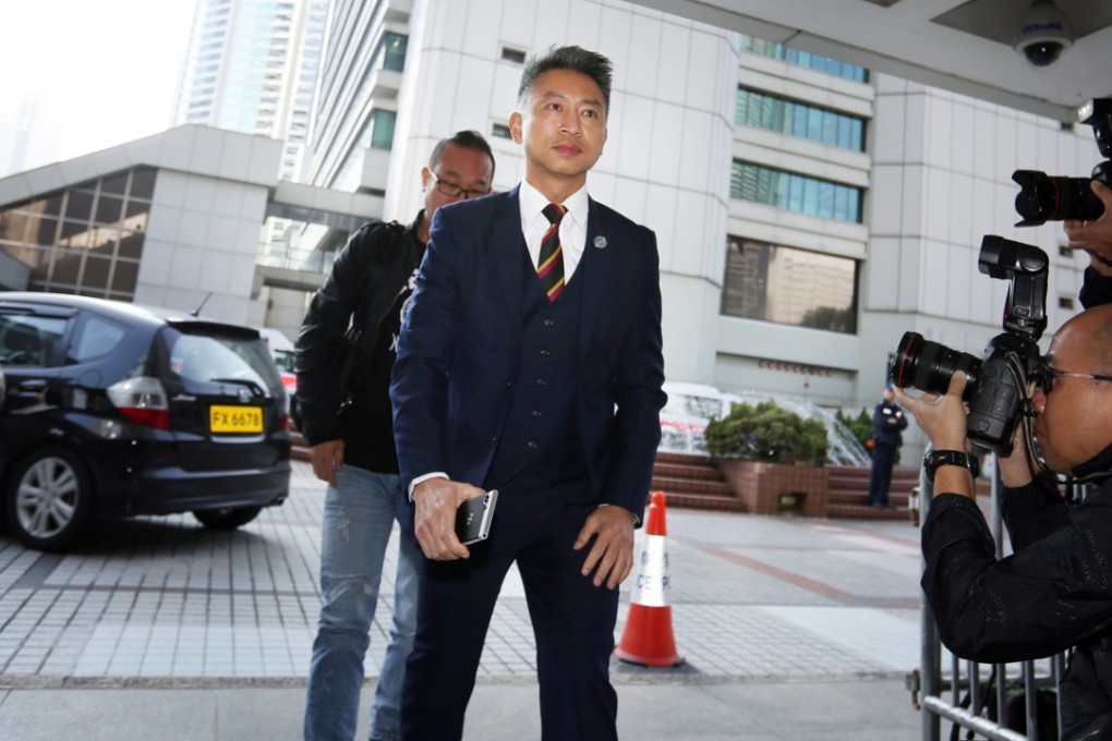 Former chief inspector Wong Cho-shing, one of the policemen jailed for beating activist Ken Tsang in 2014, at the High Court in Admiralty. Photo: Xiaomei Chen