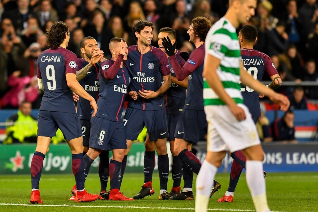 Paris Saint-Germain ran riot in a 7-1 blitzing of Celtic. Photo: Xinhua
