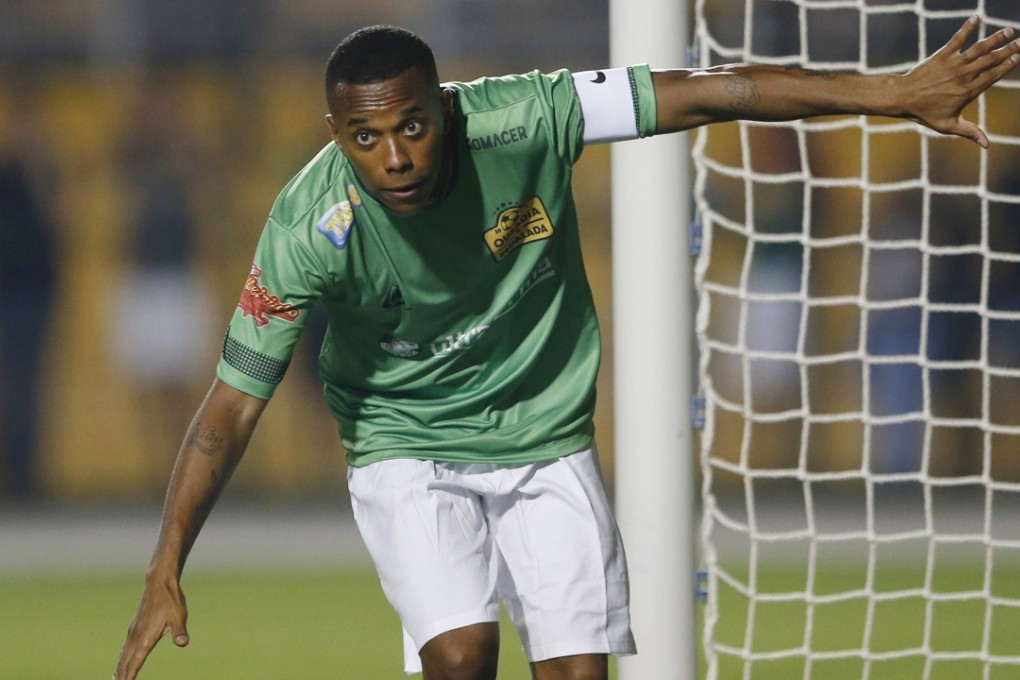 Robinho, currently playing in Brazil, has been found guilty of sexual assault in Italy. Photo: AP