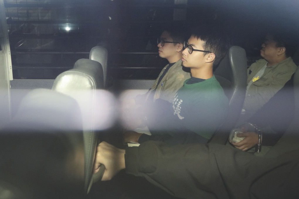 Activists (from left to right) Lau Kwok-leung, Leung Hiu-yeung, and Chu Wai-chung on Tuesday. Photo: Sam Tsang