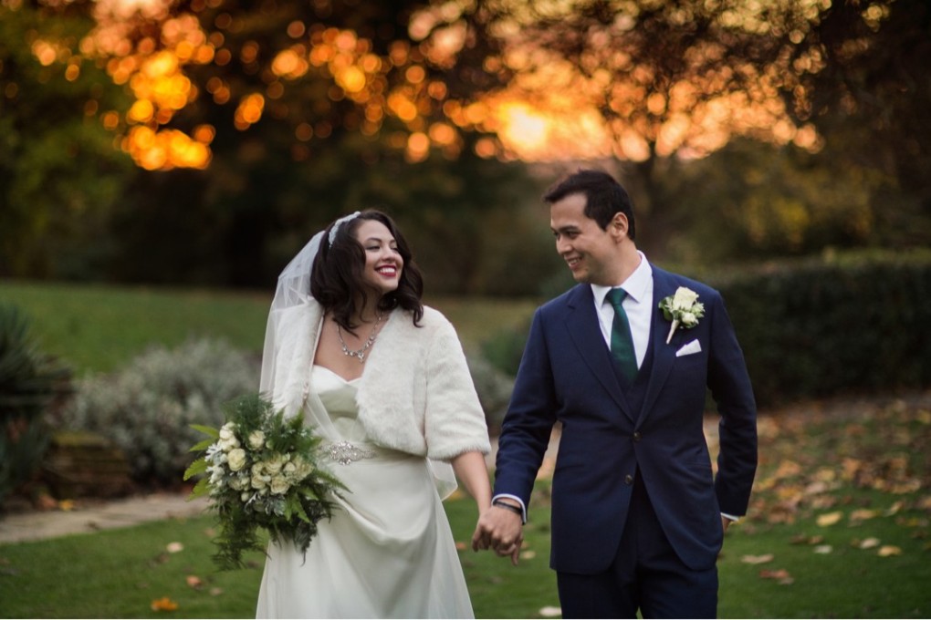 Adam White and his bride Lindsey Ford. Photo: Tom Gold Photography
