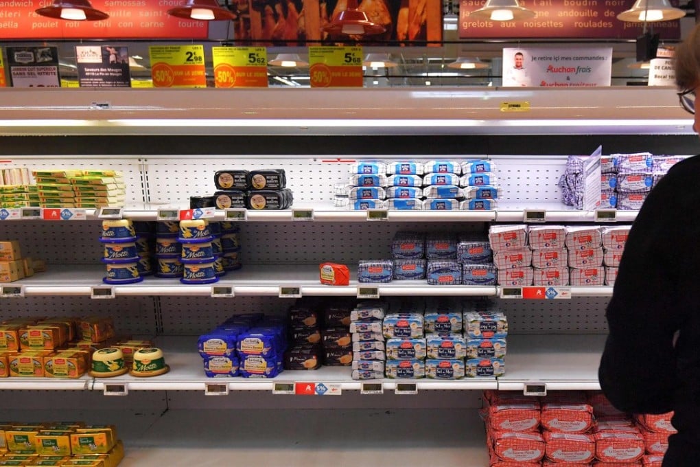 The average retail price of butter in France has gone up by at least 35 per cent so far this year – in the country with the highest per capita rate of butter consumption. Photo: AFP