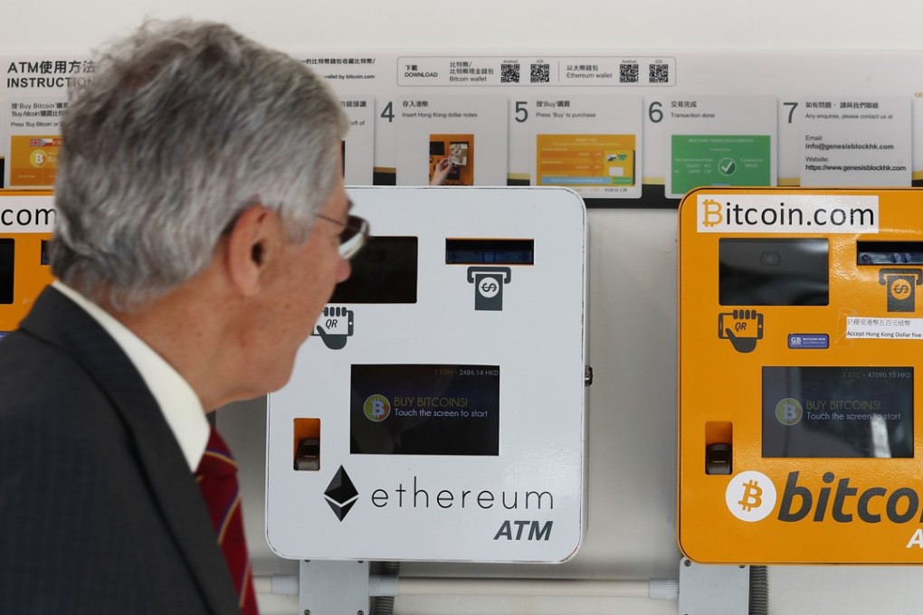 A bitcoin ATM in Wan Chai, Hong Kong. Photo: Nora Tam