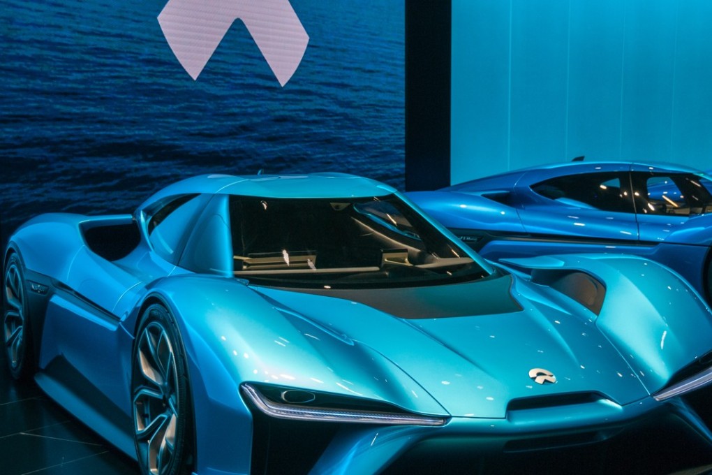 NextEV Inc. Nio EP9 self-driving concept electric vehicles (EV) stand on display at the Auto Shanghai. Photo: Mark Andrews