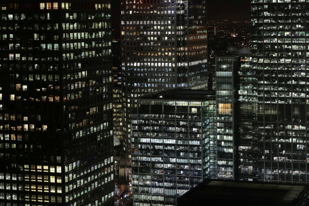 Offices in the financial district of Canary Wharf in London on January 19, 2017. Photo: REUTERS
