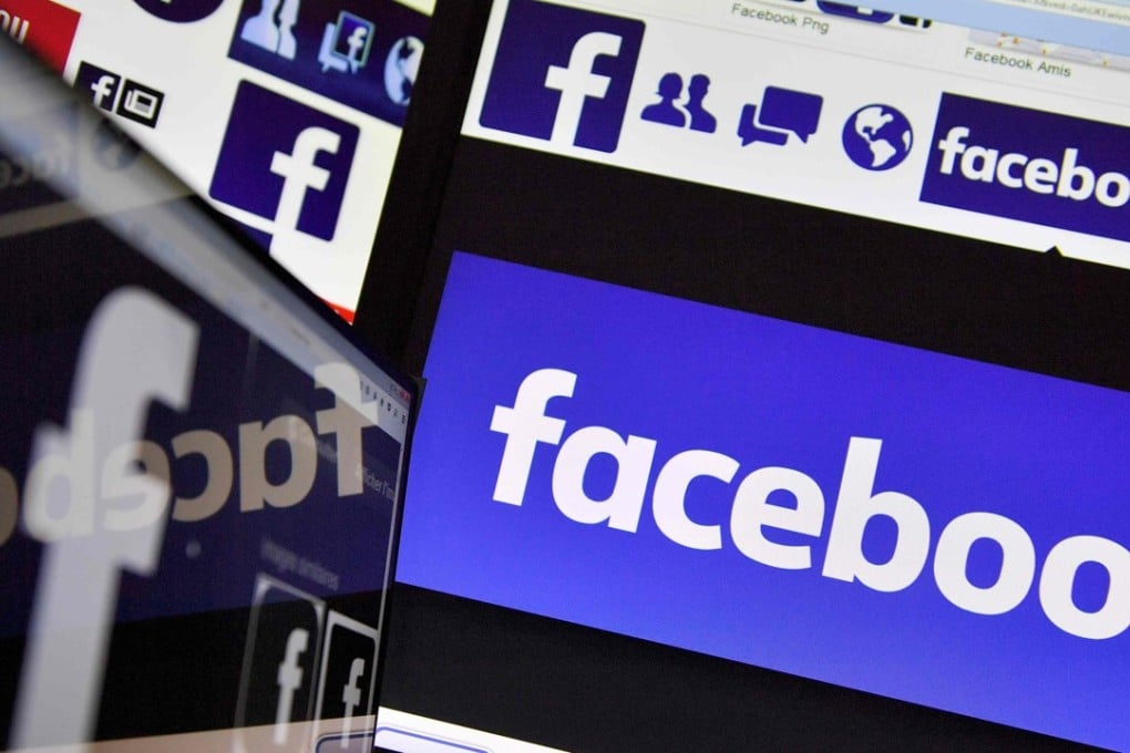 The logo of social media giant Facebook, which is deploying software which may alert authorities to suicidal intent by its customers. Photo: AFP