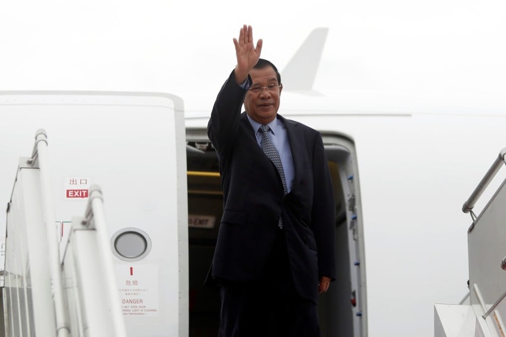 Cambodia’s Prime Minister Hun Sen leaving Phnom Penh for Beijing. Photo: Reuters