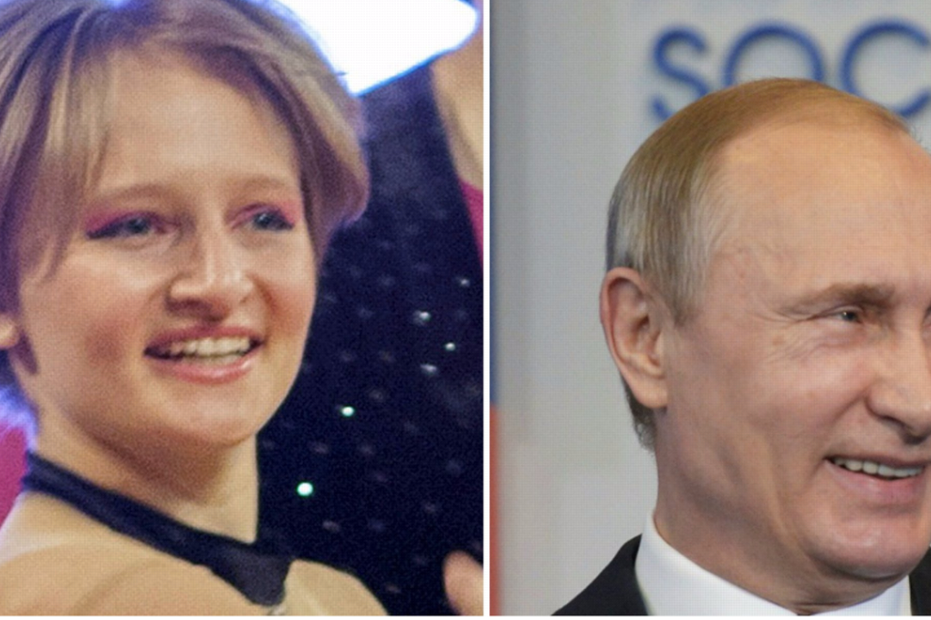 Katerina Tikhonova (left) and Vladimir Putin. Photo: REUTERS