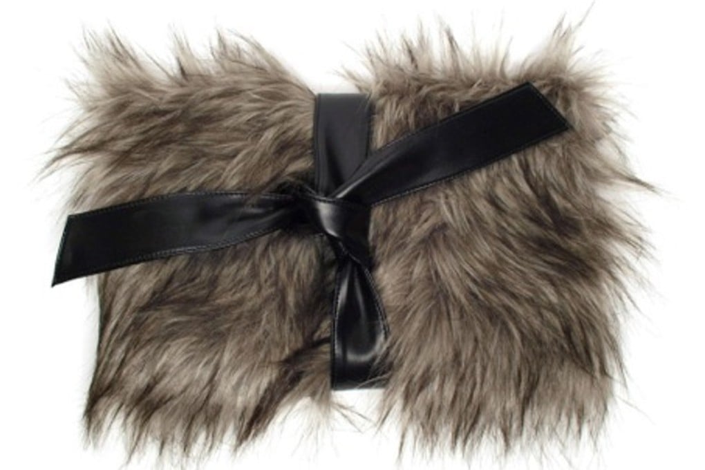 Vasic’s box bag wrapped in faux fur.