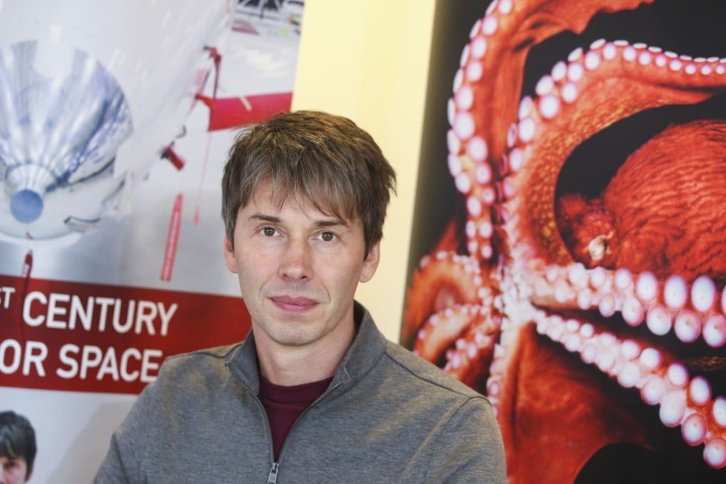 Professor Brian Cox at the Landmark Mandarin Oriental in Central. Photo: David Wong