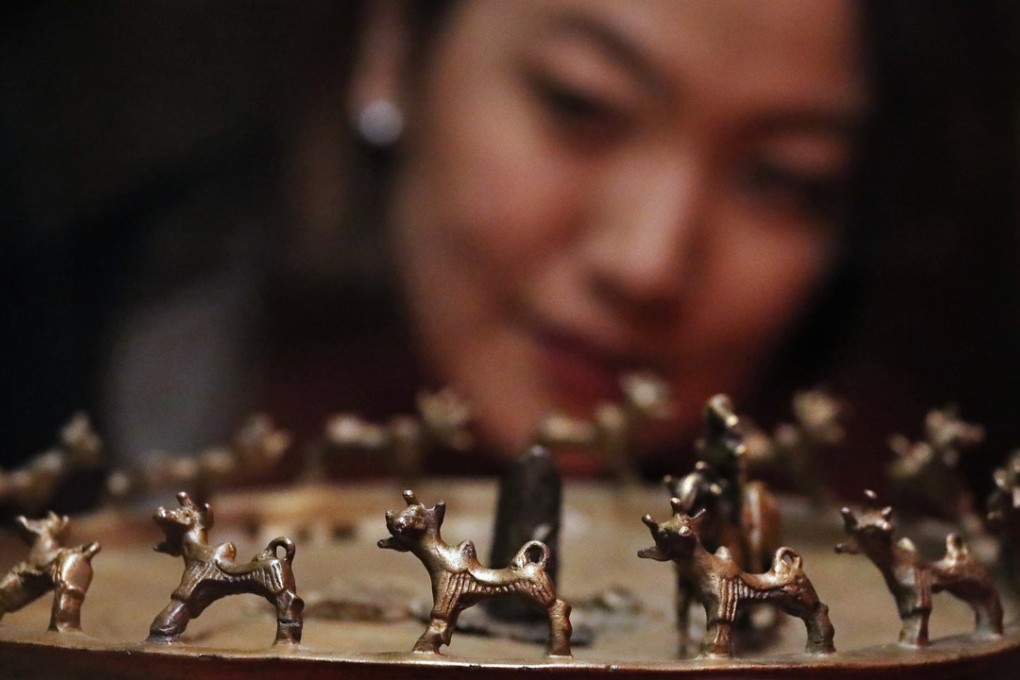 An altar from between the second and first century BC at the “Miles upon Miles: World Heritage along the Silk Road” exhibition at Museum of History in Tsim Sha Tsui. Photo: Nora Tam