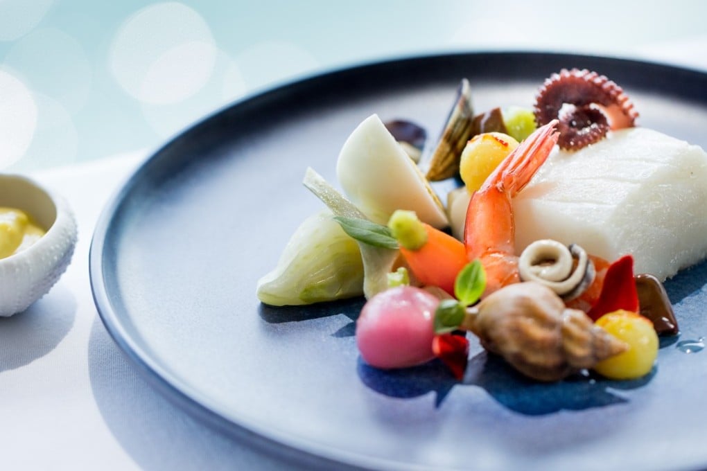 Wild cod aioli from Rech by Alain Ducasse. The newly opened seafood restaurant received its first Michelin star.