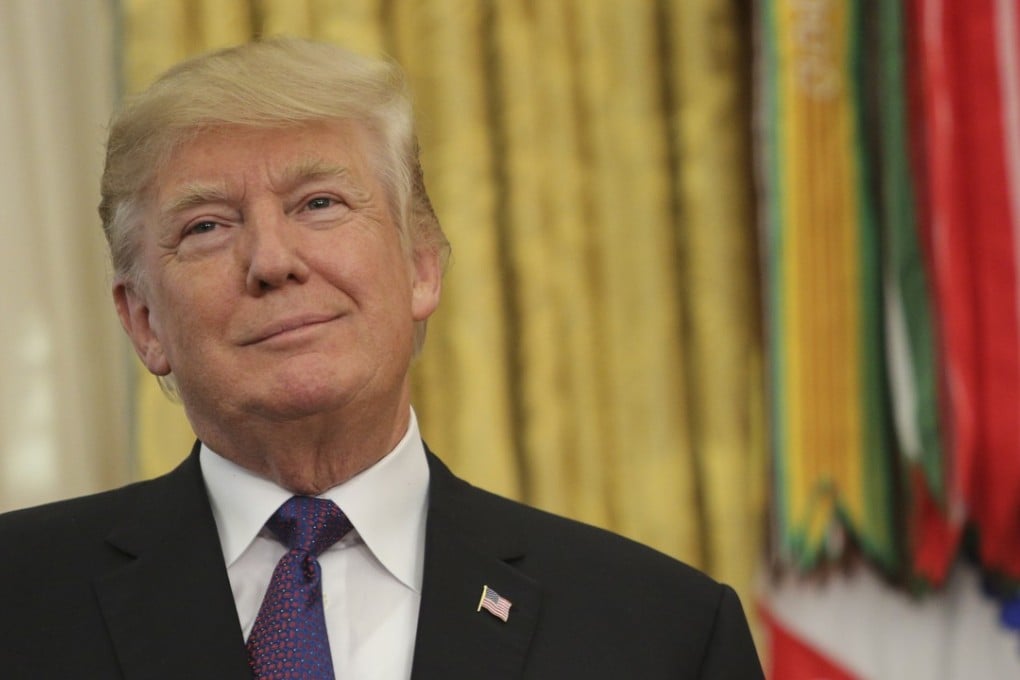 US President Donald Trump smiles during an event honouring Native American “code talkers”, who served in the second world war, on November 27. Photo: Bloomberg
