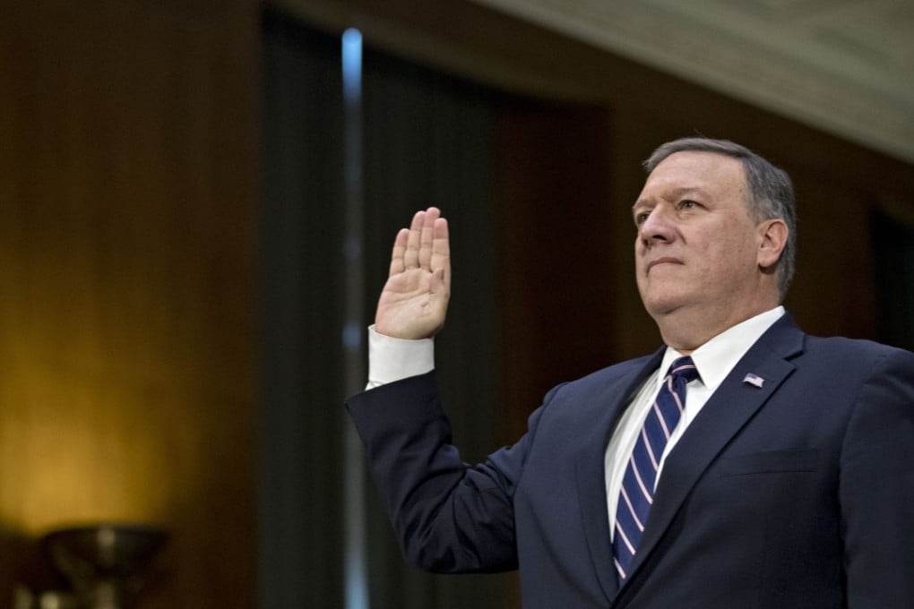 CIA Director Mike Pompeo at his confirmation hearing in Washington in January. Photo: Bloomberg